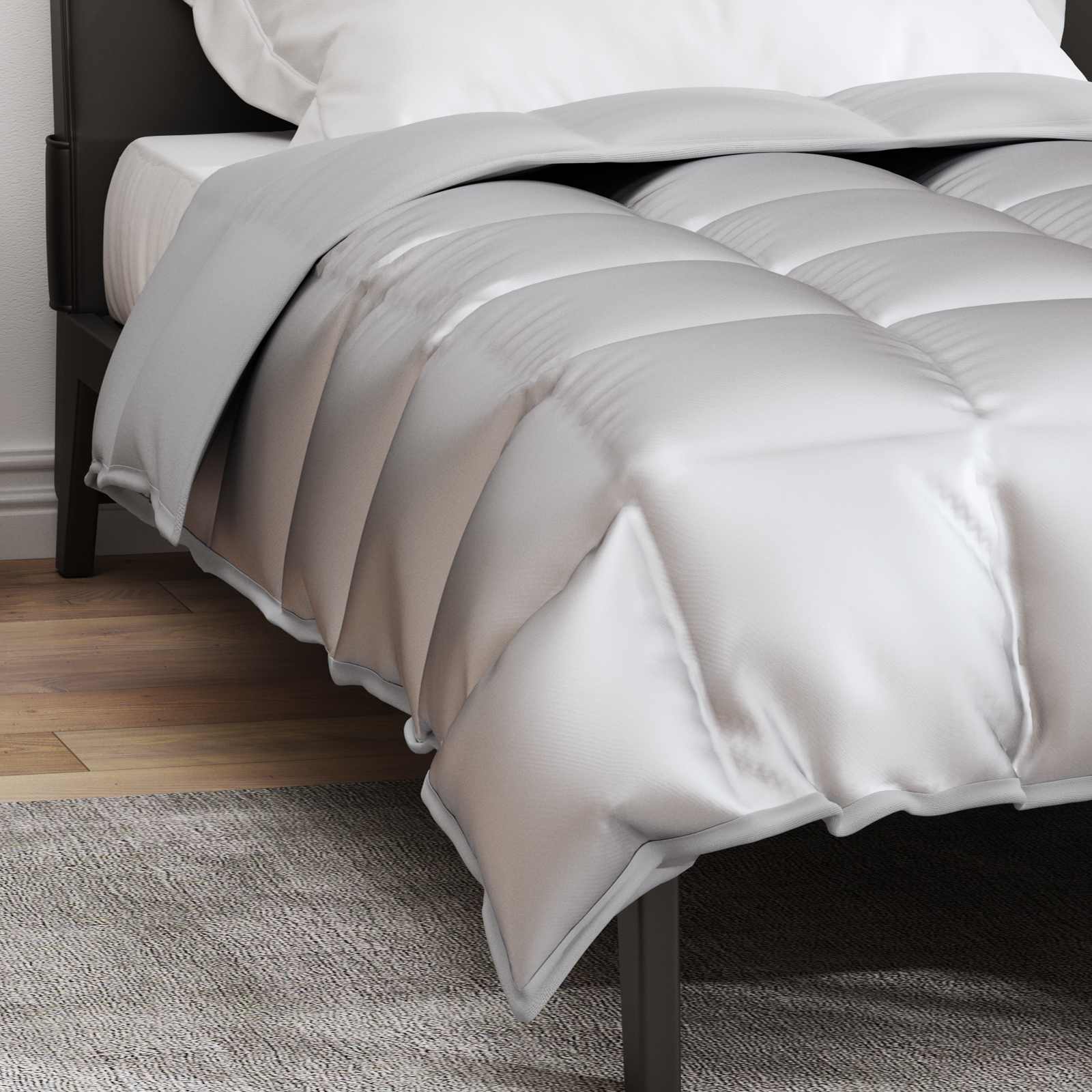 Winterbettdecke Gold 135 x 200 cm Satin und Mikrofaser