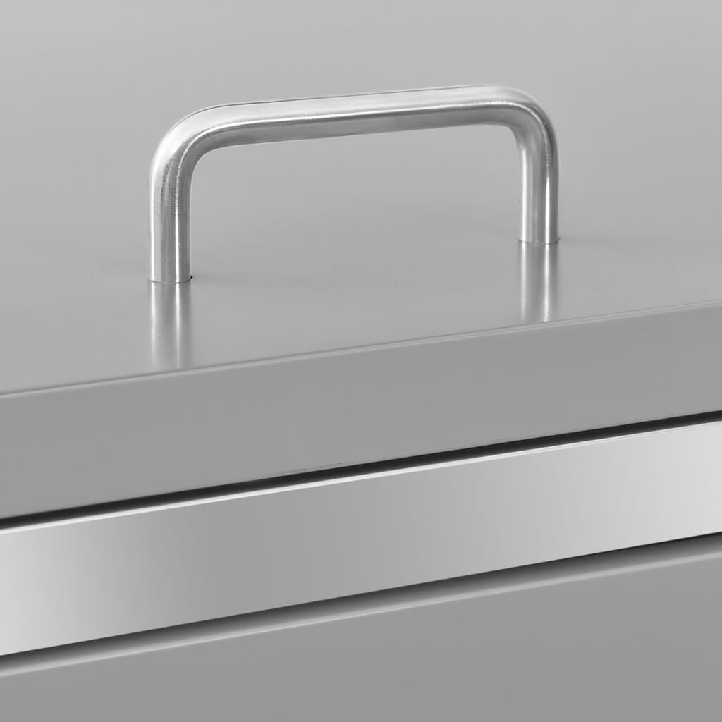 Mülltonnenbox für 3 Tonnen 207x77,5x112,5 cm Edelstahl