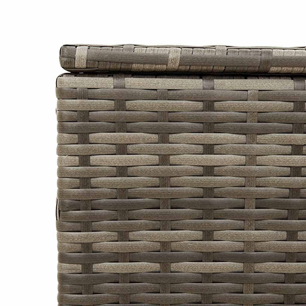 Gartentruhe Schwarz 283L Poly Rattan