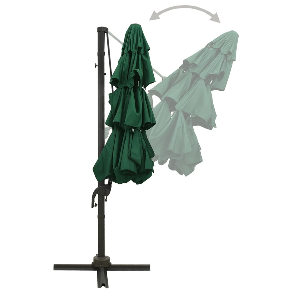Sonnenschirm mit Aluminium-Mast 4-lagig Sandfarben 3x3 m
