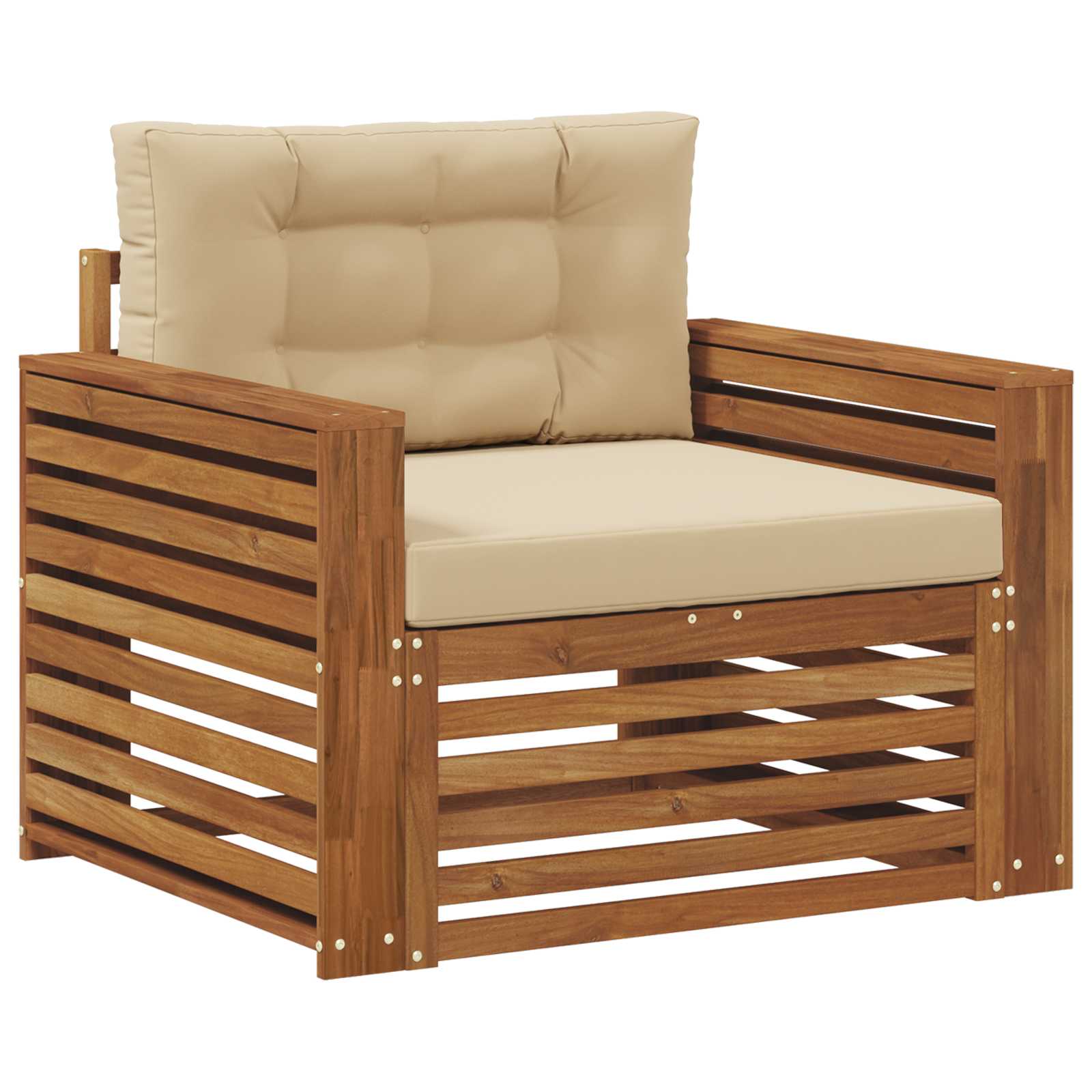 2 Stück Outdoor-Sofa Natur