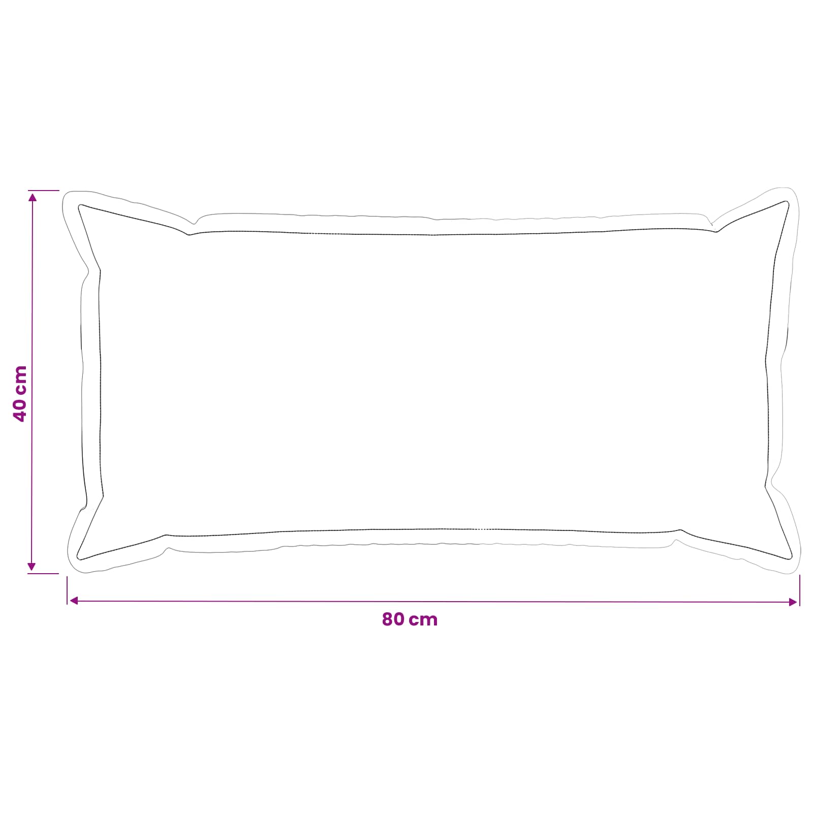 Kissenbezug 2 Stk. HOUTEN Dunkelgrau 30 x 30 cm Chenille-Stoff