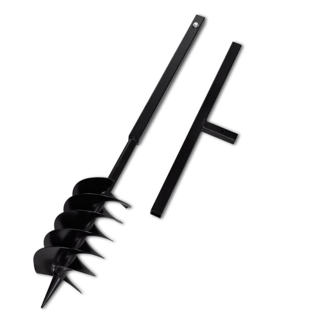 Bohrer mit Griff 80 mm Doppelspirale Schwarz