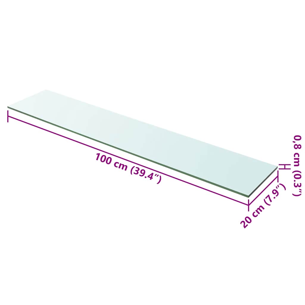 Regalboden Glas Transparent 20x12 cm
