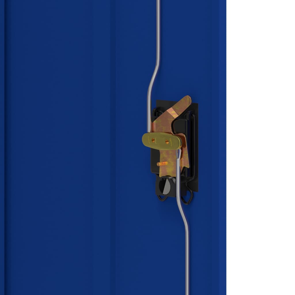 Aktenschrank mit 2 Türen Grau 90 cm Stahl