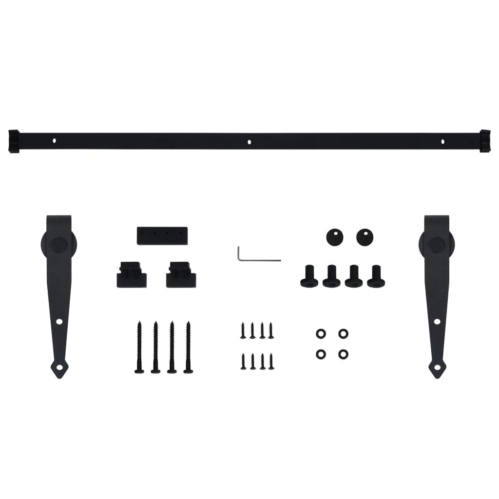Mini Schiebetürbeschlag Set für Schranktüren 122 cm Carbonstahl