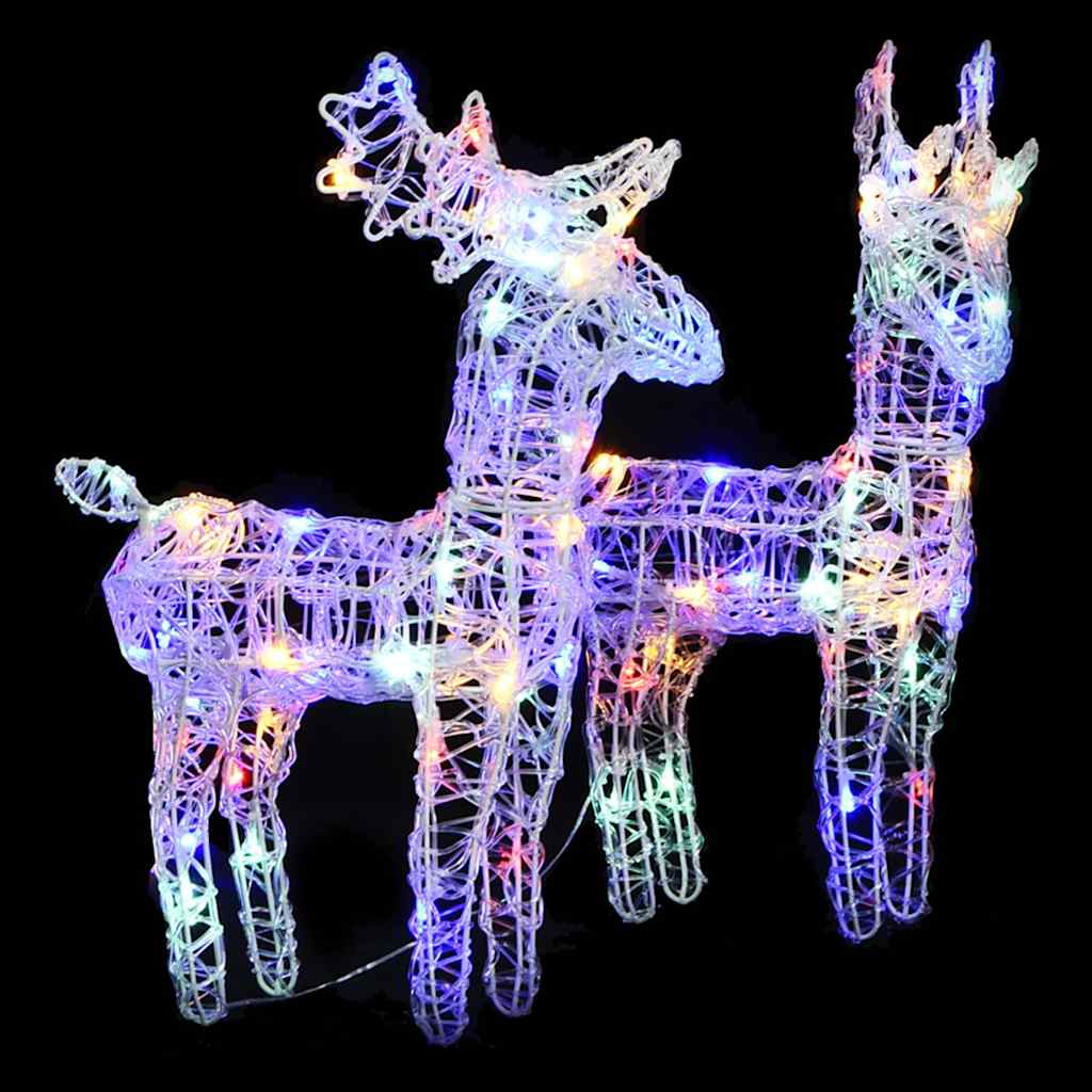 LED-Rentiere 4 Stk. Blau 160 LEDs Acryl