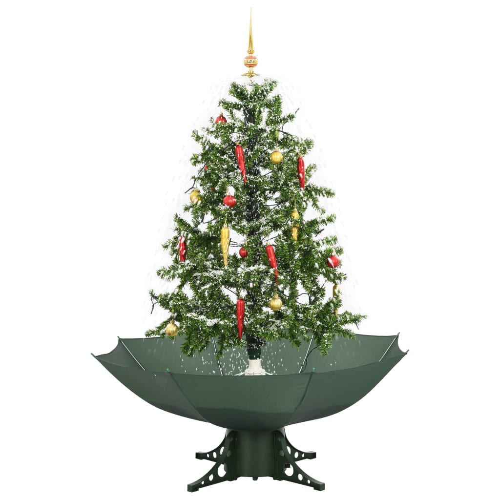 Schneiender Weihnachtsbaum mit Schirmfuß Grün 75 cm