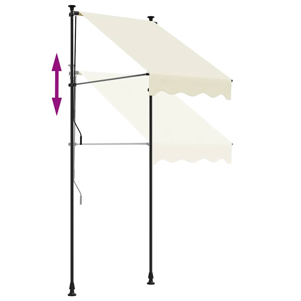 Einziehbare Markise Handbetrieben 150 cm Anthrazit