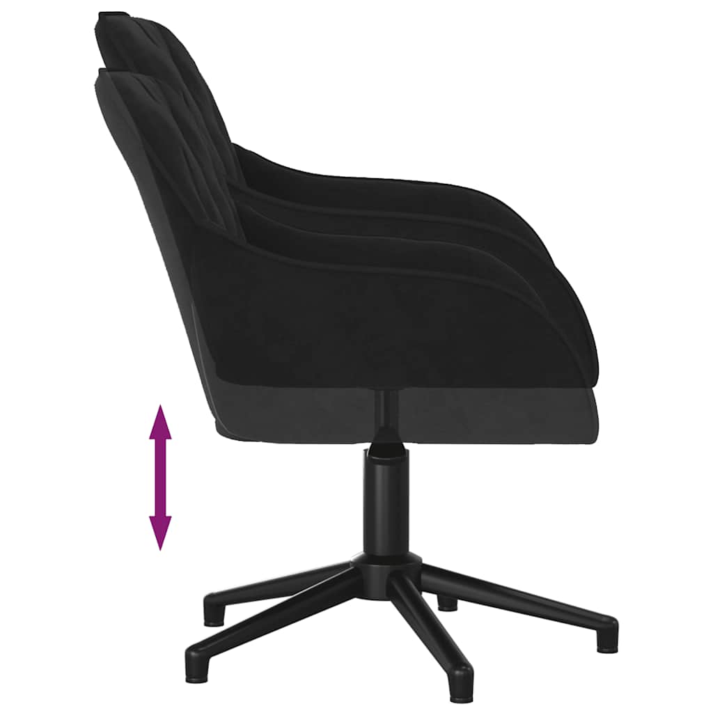 Bürostuhl Drehbar Blau Samt