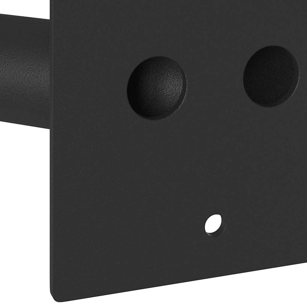 Fahnen Pole Holde Schwarz 10,5 x 7,5 x 0,25 cm Stahl