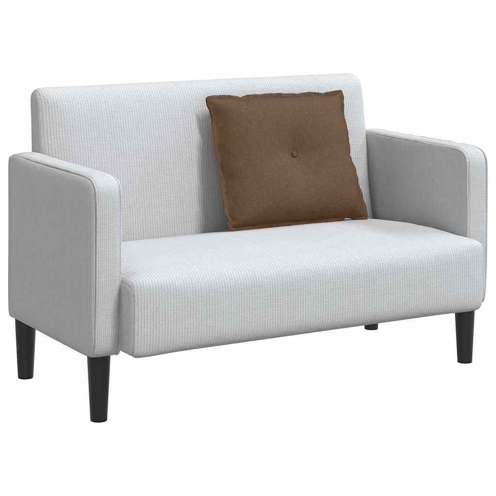 Rückenkissen Hellgrau 50 x 19 x 45 cm Stoff