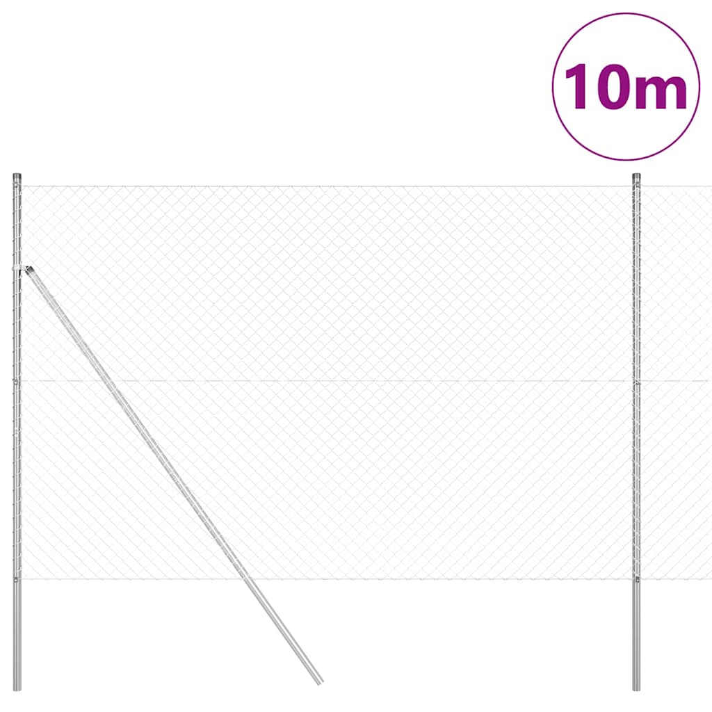 Outdoor Kettenglied-Zaun Erdfixierung 10 x 0,4 m Grün Netz