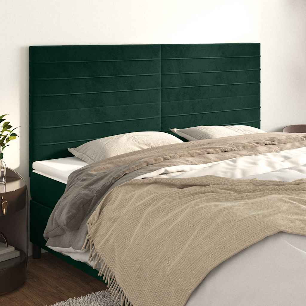 Kopfteil Hellgrau 80x5x118/128 cm Samt