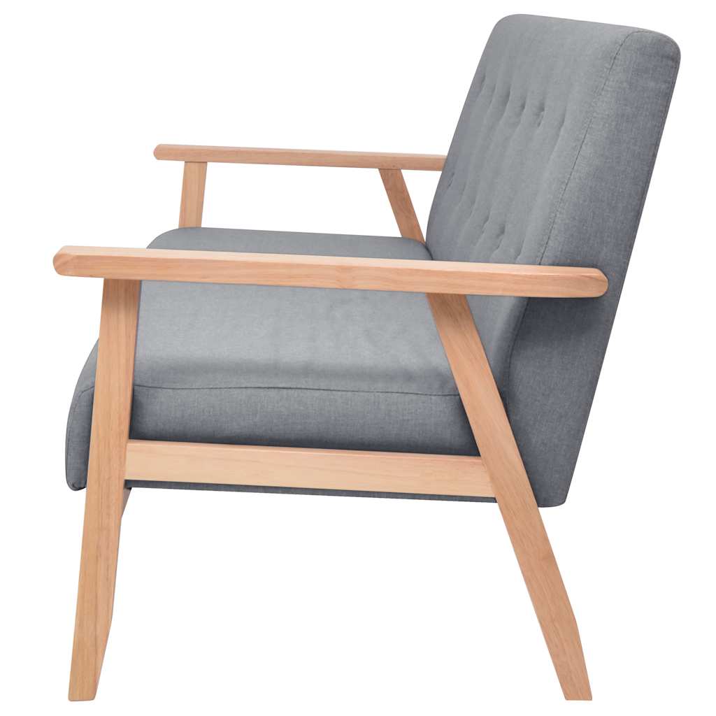 2-Sitzer-Sofa Stoff Hellgrau