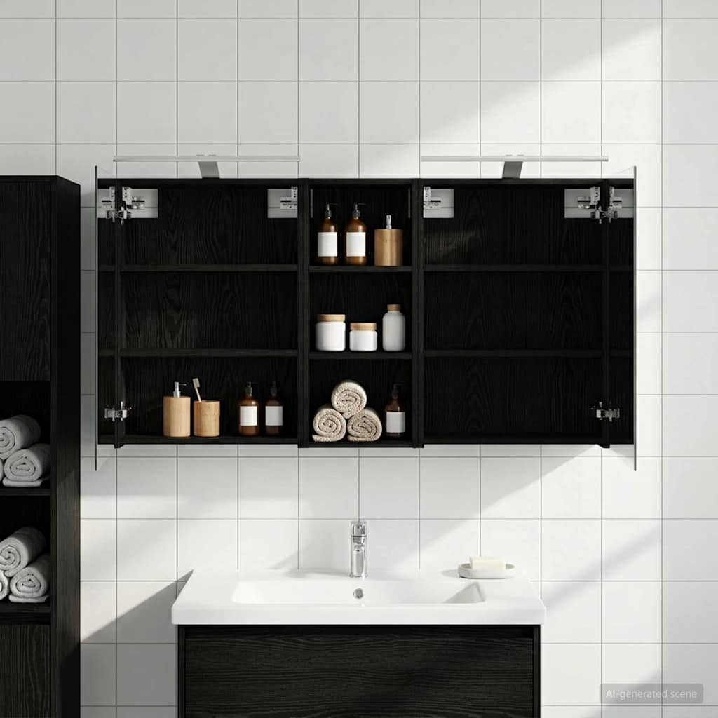 Badezimmerschrank-Set 3 pcs 80 x 10,5 x 50 cm Holzwerkstoff