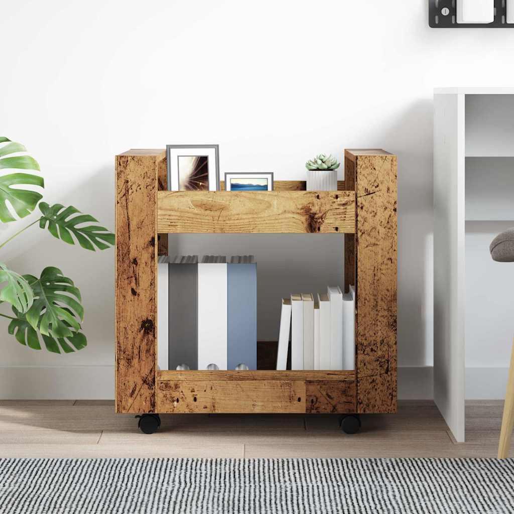 Bürowagen Weiß 60x45x60 cm Holzwerkstoff