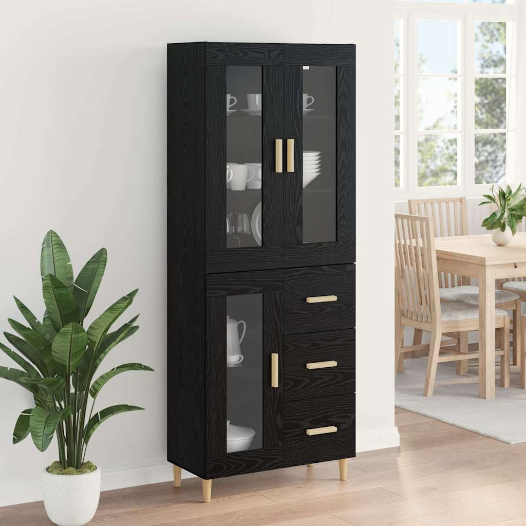 Highboard Altholz 69,5 x 34 x 180 cm Holzwerkstoff
