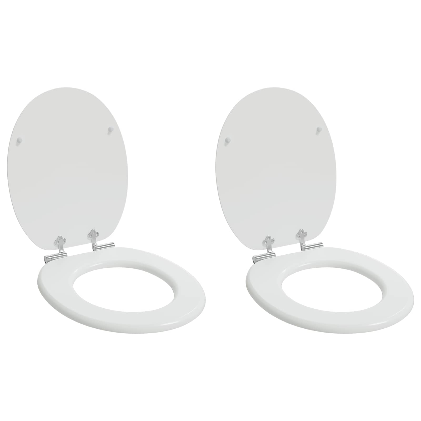 Toilettensitz MDF Deckel Schlichtes Design Weiß