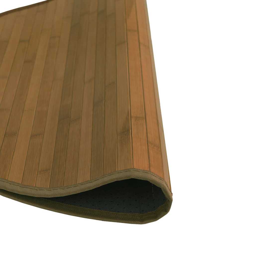 Teppich Rund Schwarz 60 cm Bambus