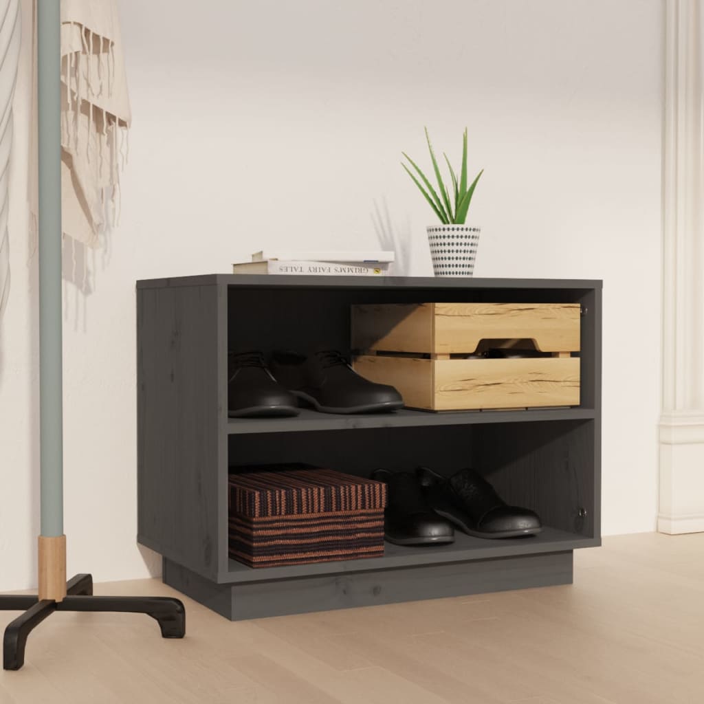 Schuhregal 60x34x45 cm Massivholz Kiefer