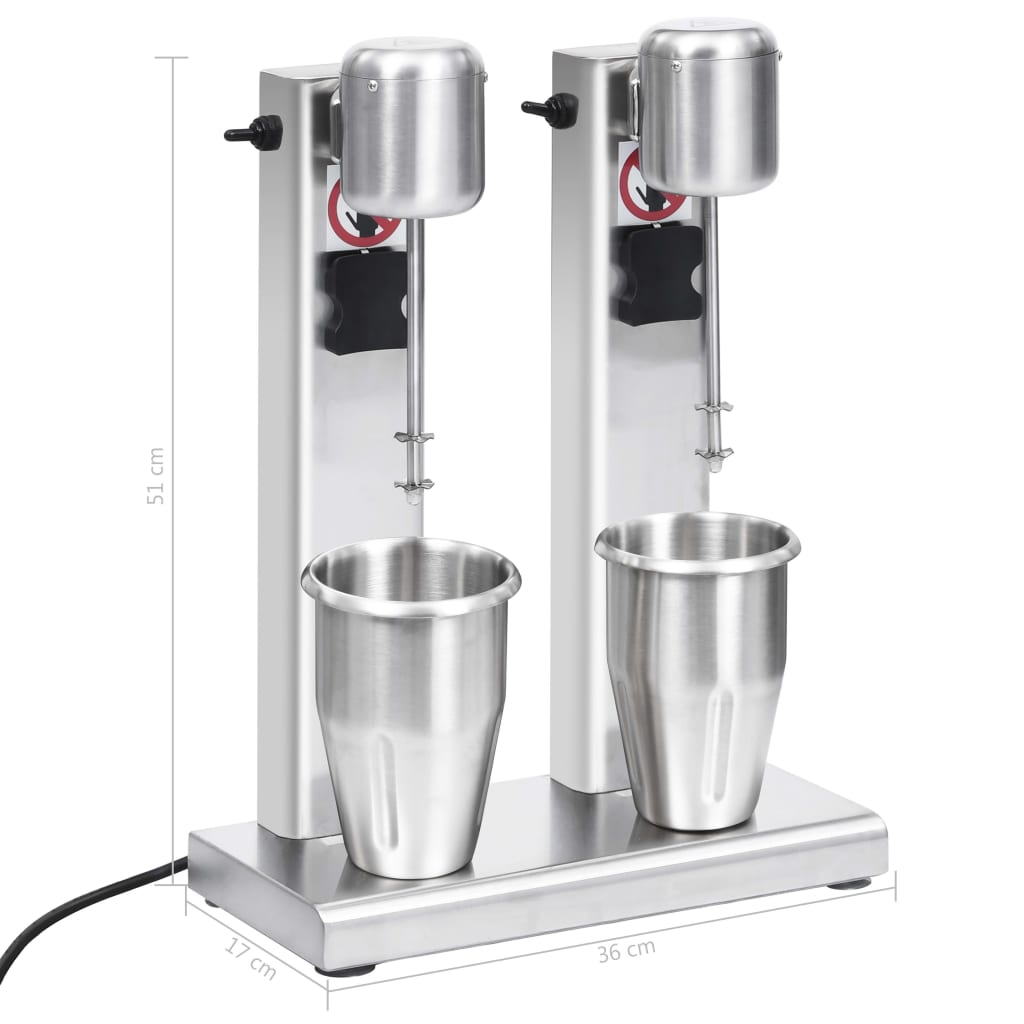 Milchshake-Mixer Edelstahl 1 L