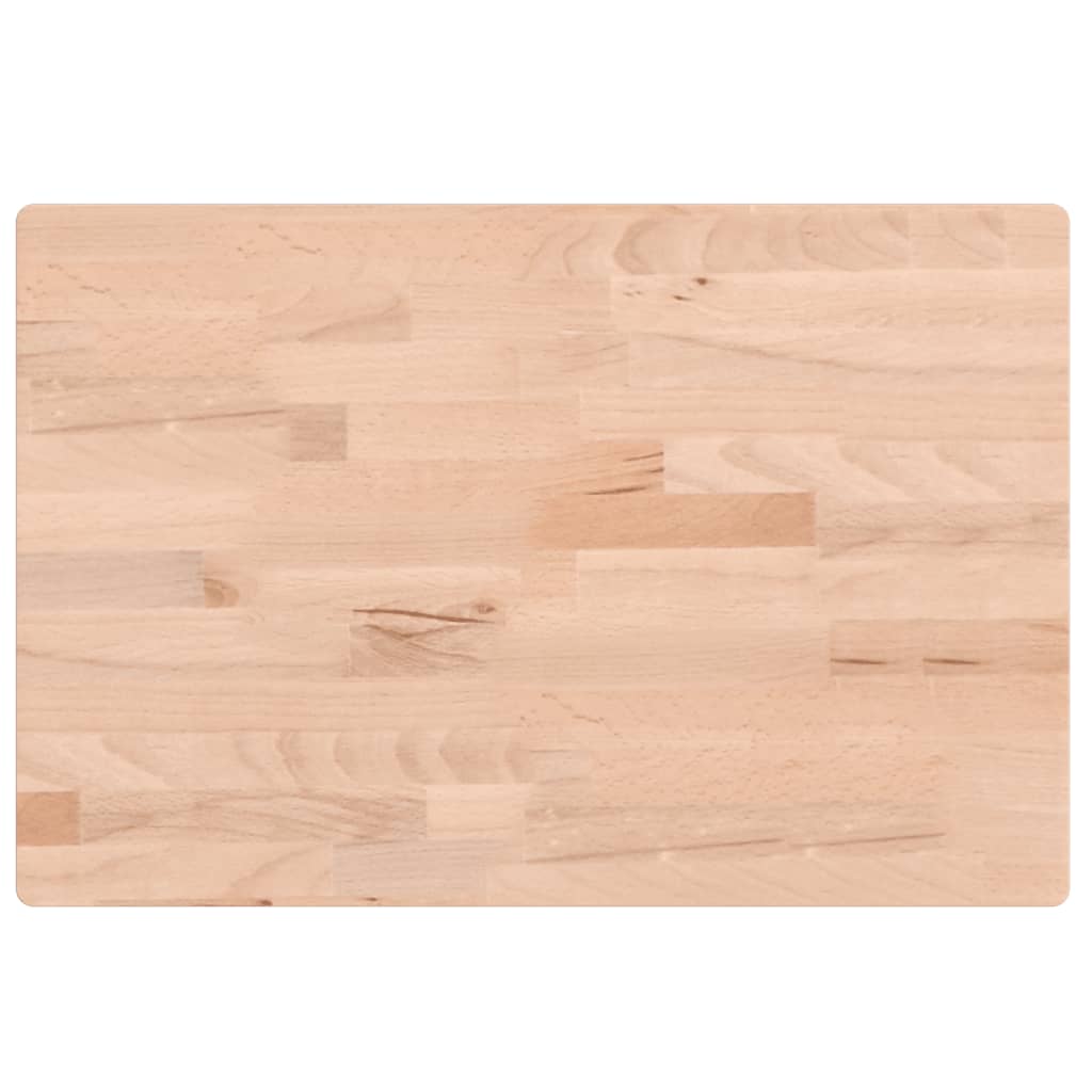 Tischplatte 80x40x1,5 cm Rechteckig Massivholz Buche