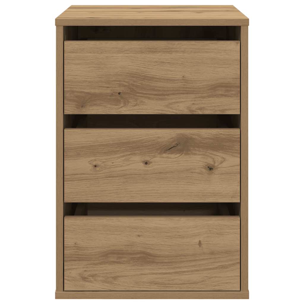 Schubladenschrank Schwarz Eichen-Optik 41 x 40 x 58 cm