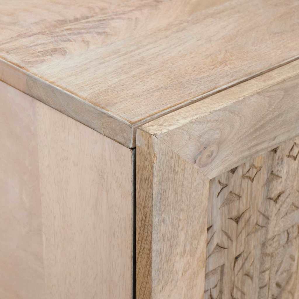 Hochboard Hellbraun 60 x 33 x 100 cm massives Mangoholz
