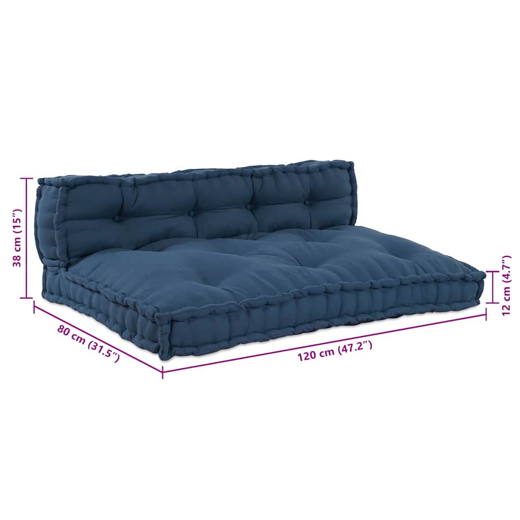 Palettensofa-Auflage Mehrfarbig Stoff Patchwork