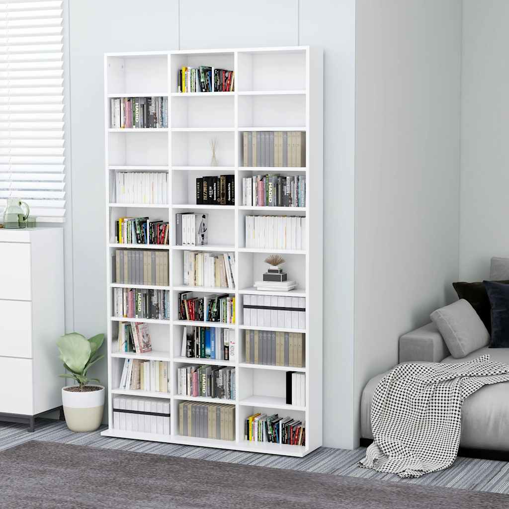 CD Regal Schwarz Eichen-Optik 101 x 23 x 177,5 cm Holzwerkstoff