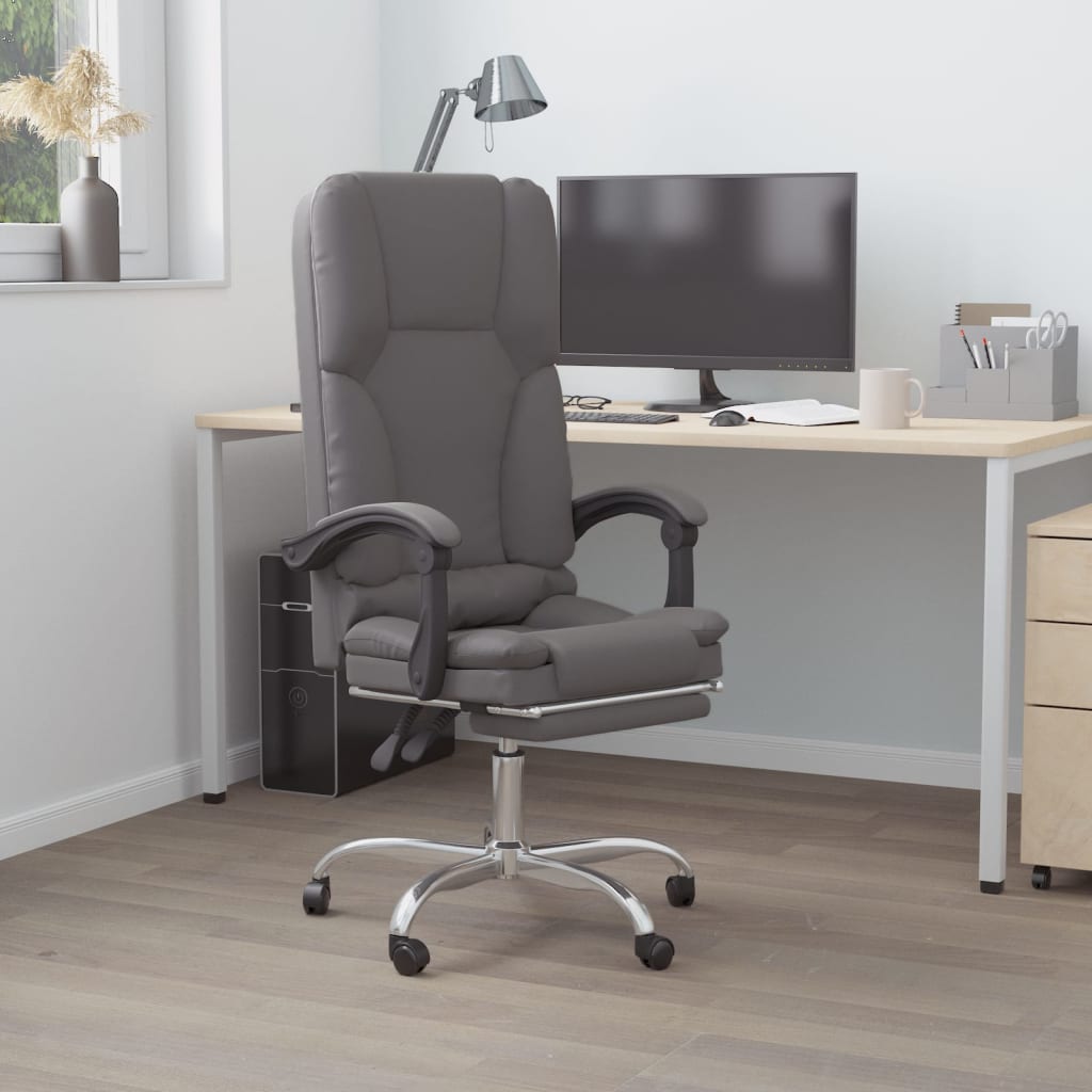 Bürostuhl mit Massagefunktion Schwarz Kunstleder