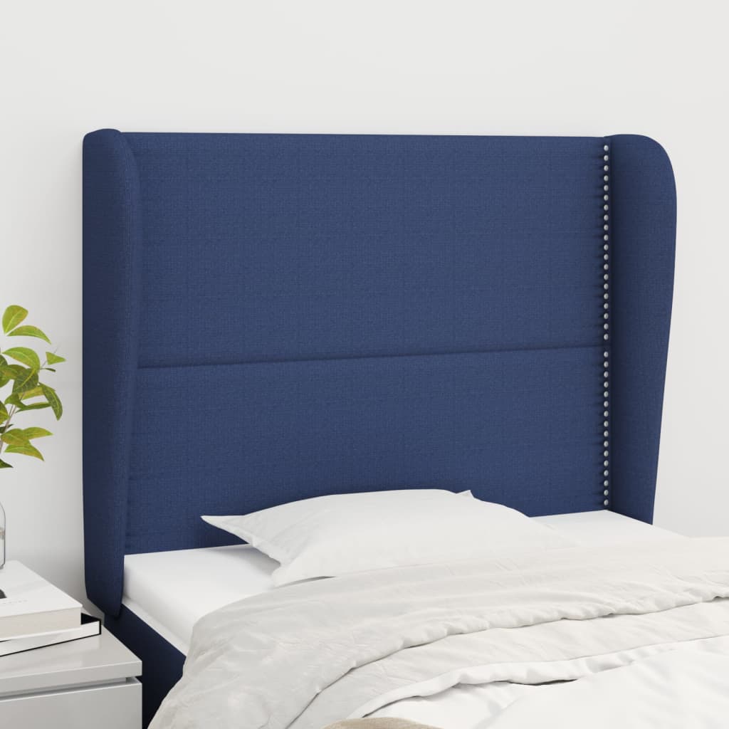 Kopfteil mit Ohren Dunkelgrau 83x23x78/88 cm Stoff
