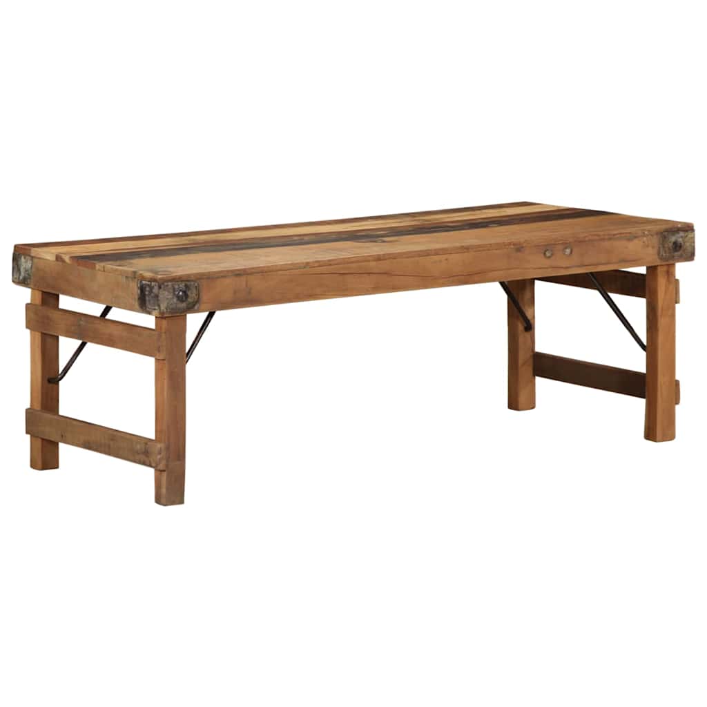Couchtisch Braun 110 x 55 x 40 cm Massives upgecyceltes Holz