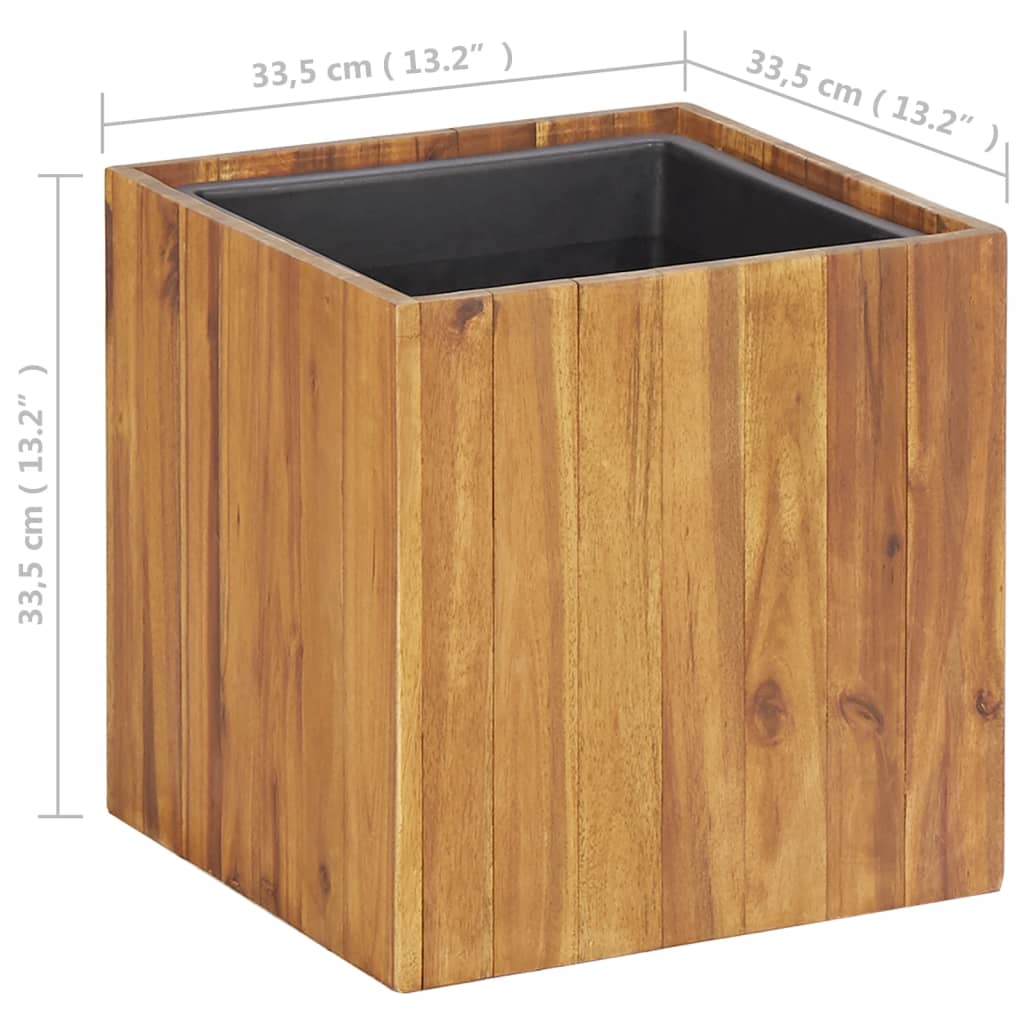 Garten-Hochbeet 24,5x24,5x25 cm Massivholz Akazie