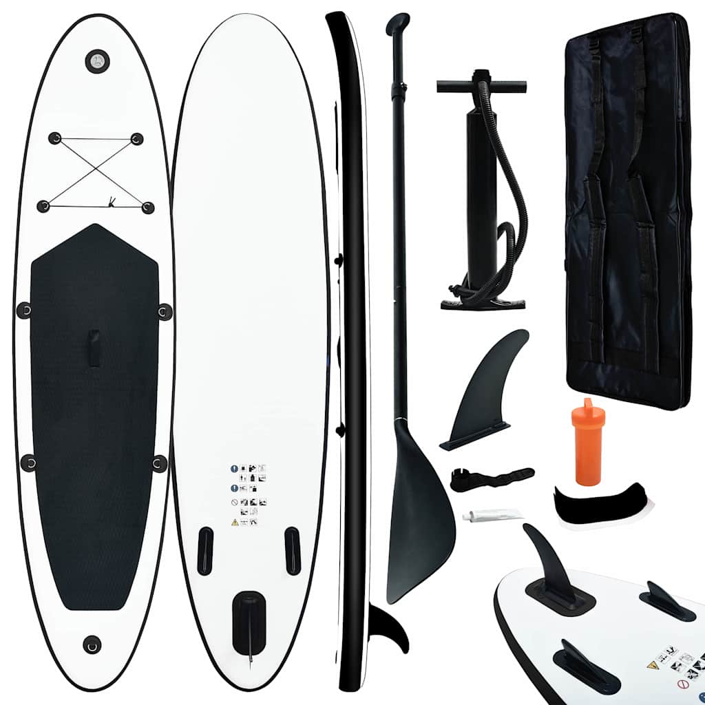 Stand Up Paddle Board SUP Aufblasbar Rot und Weiß