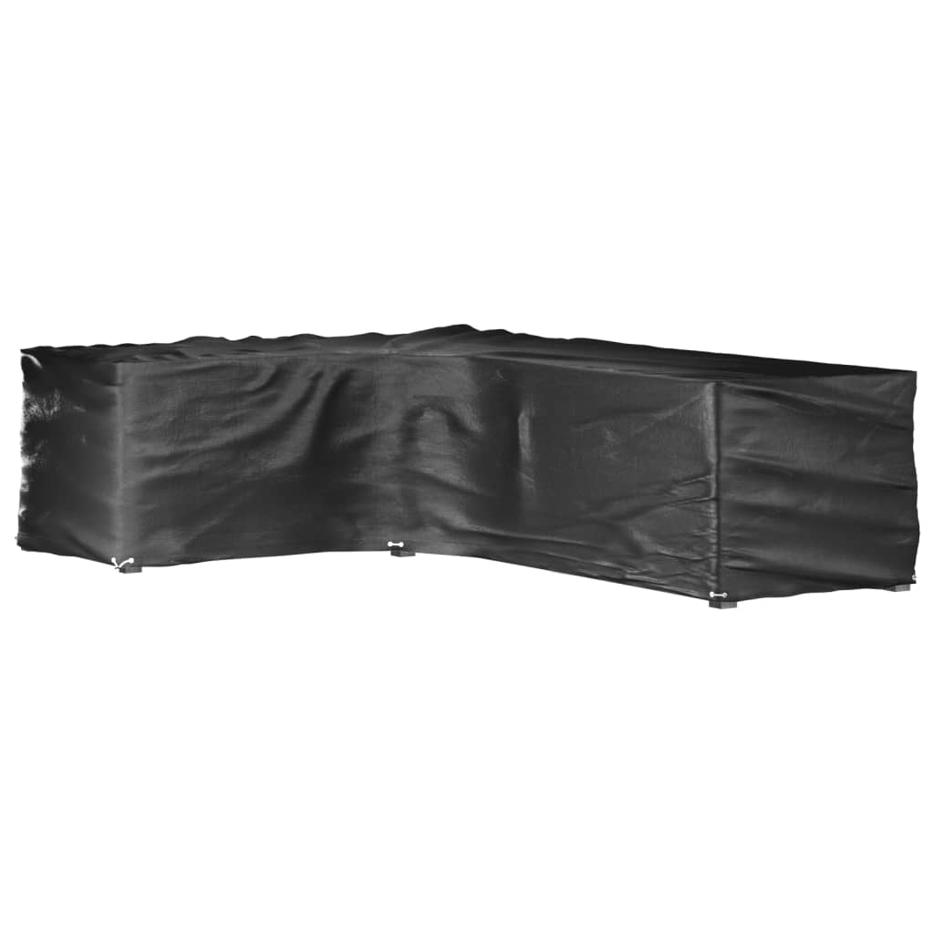 Gartenmöbel-Abdeckungen 2 Stk. L-Form 12 Ösen 250x250x90 cm