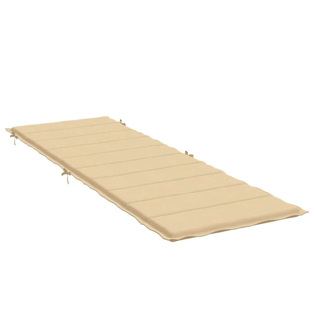 Sonnenliegen-Auflage Melange Anthrazit 186x58x4 cm Stoff