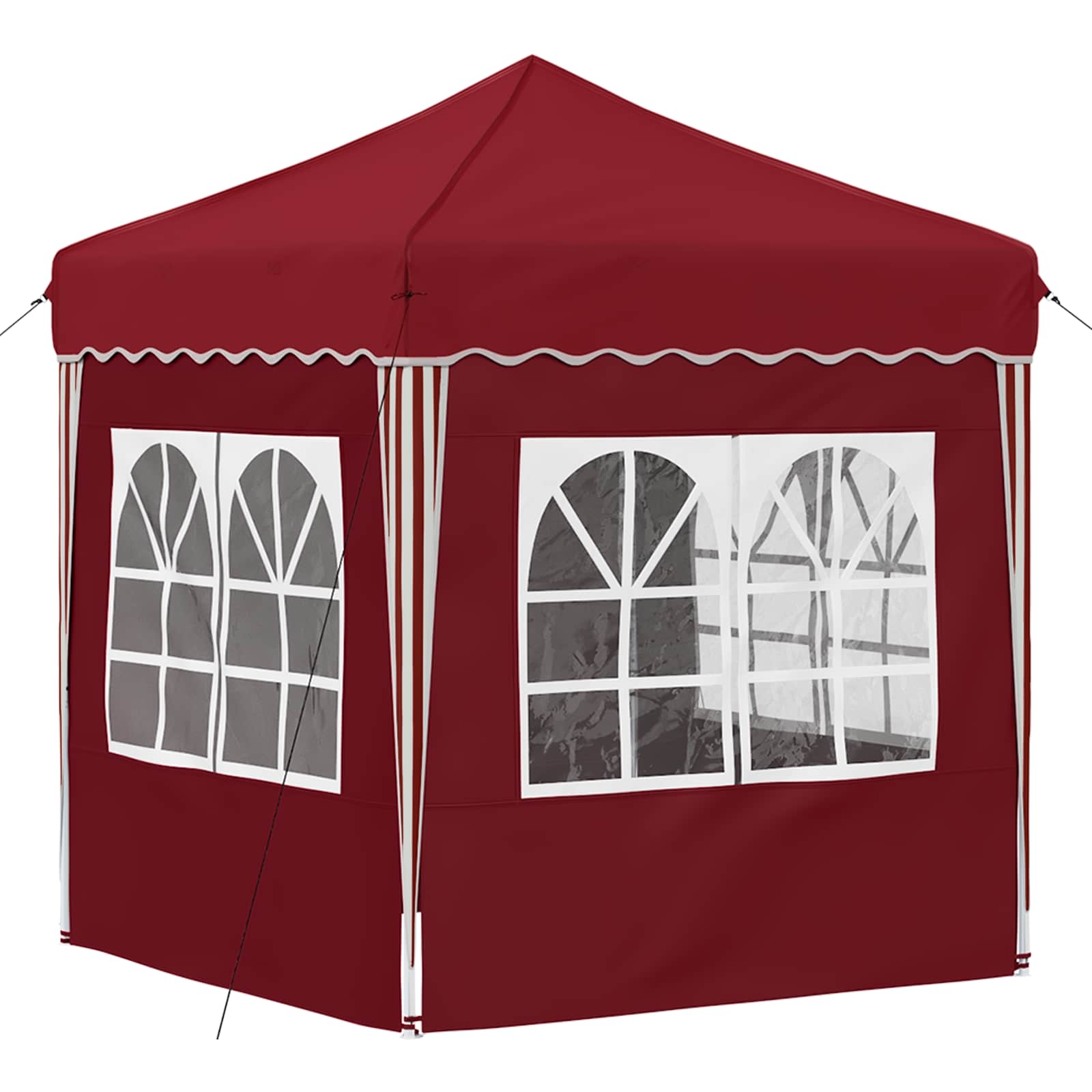 Pop-up Partyzelt 195 x 195 x 245 cm Creme Oxford-Stoff