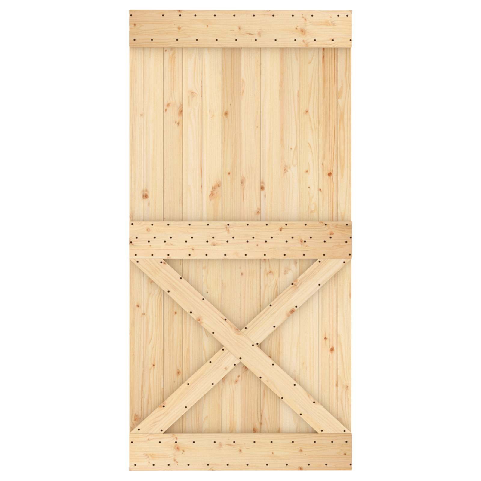 Tür NARVIK Natur 80 x 210 cm Massivkiefer