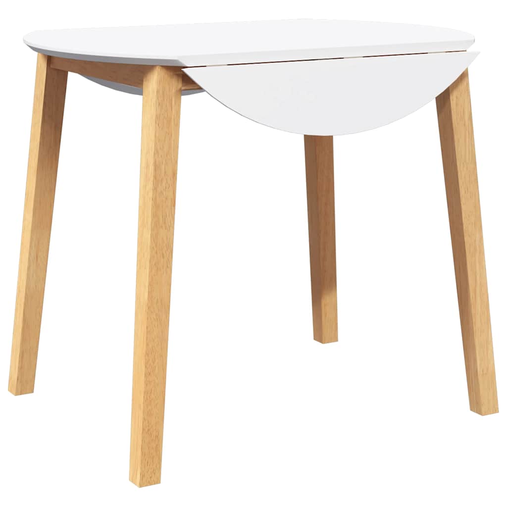 Esstisch Weiß Massivholz Gummibaumholz