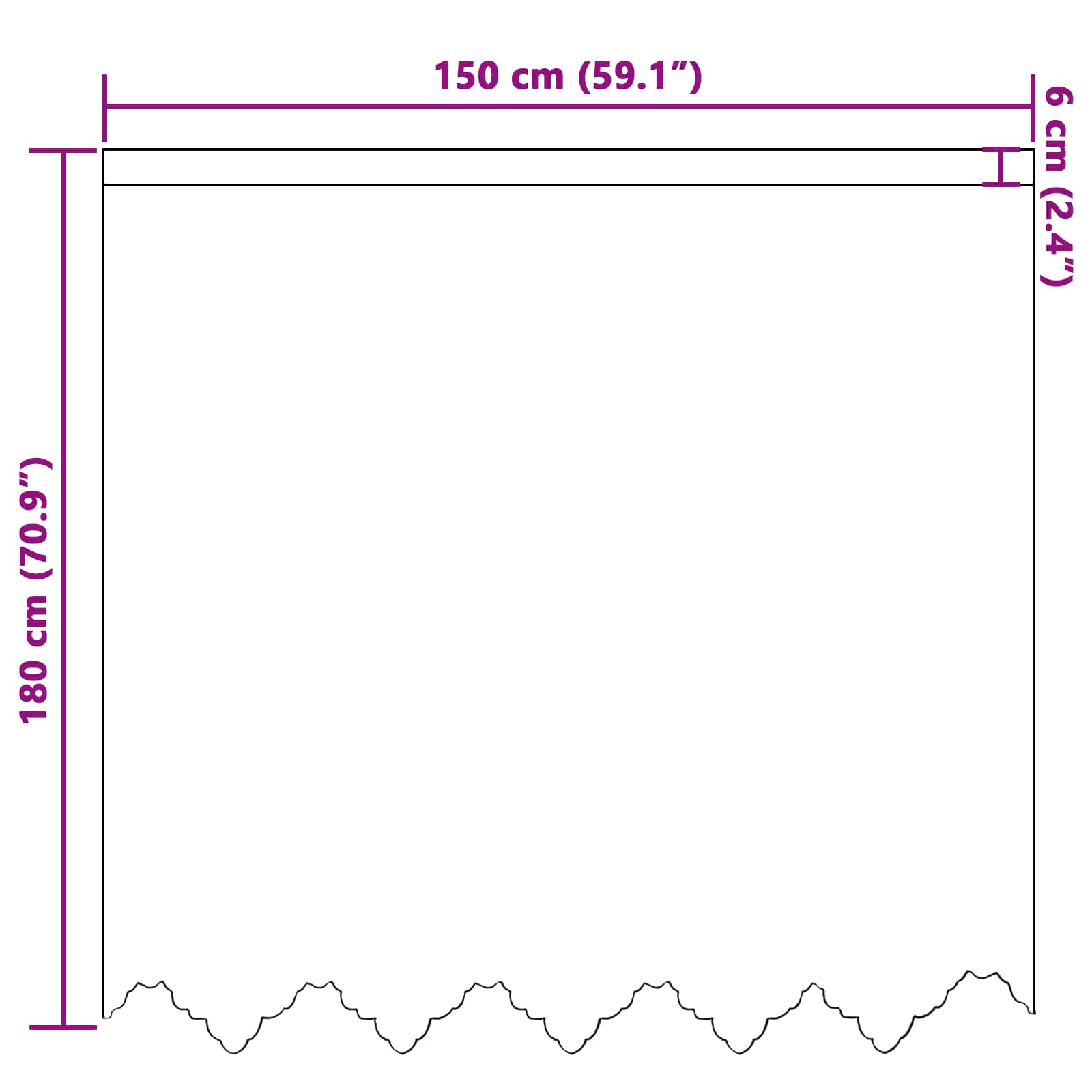 Spitzenvorhang mit Vorhängen Floral Weiß 80 x 150 cm Polyester