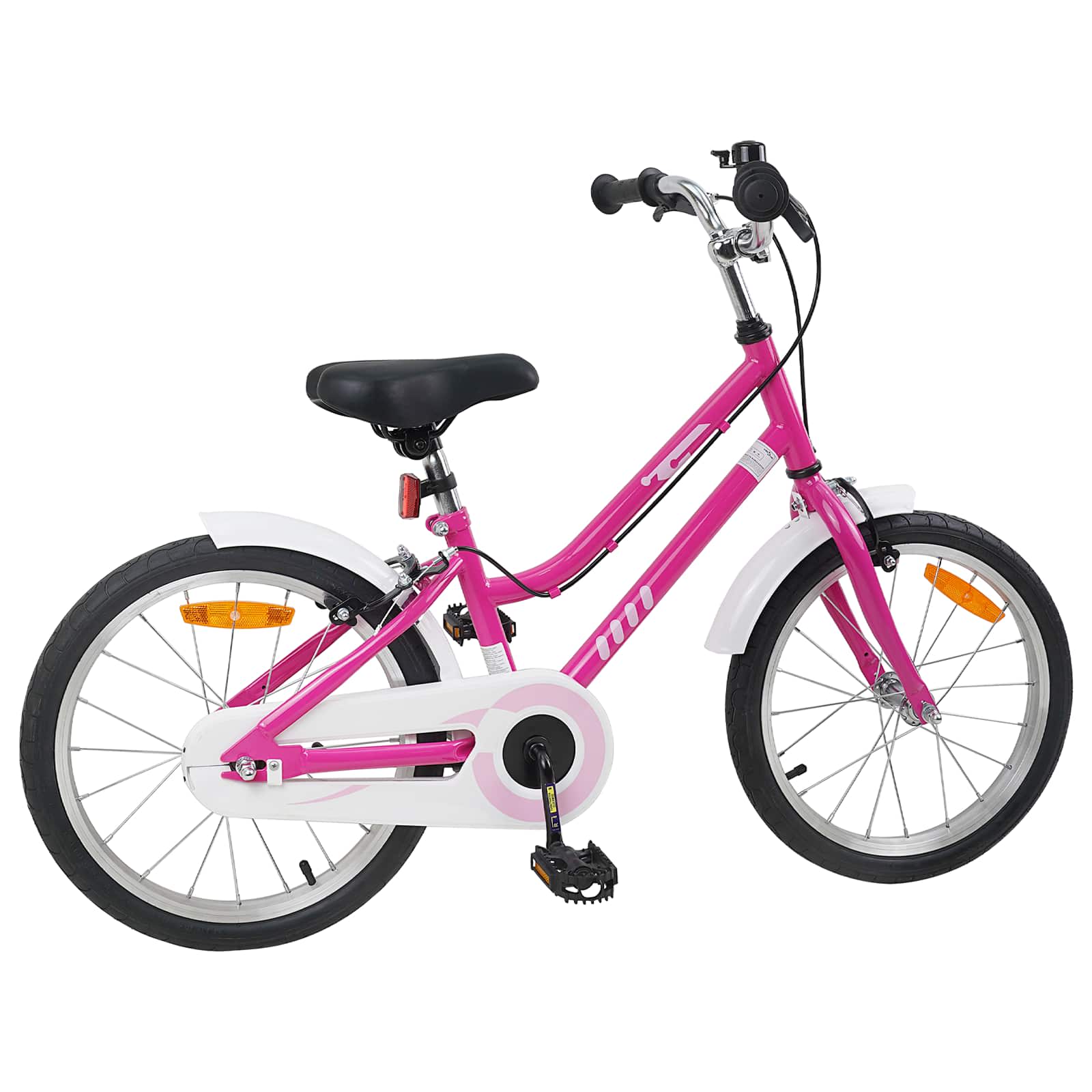 Kinderfahrrad 12 Zoll für 2-4 Jahre alt Pink Weiß