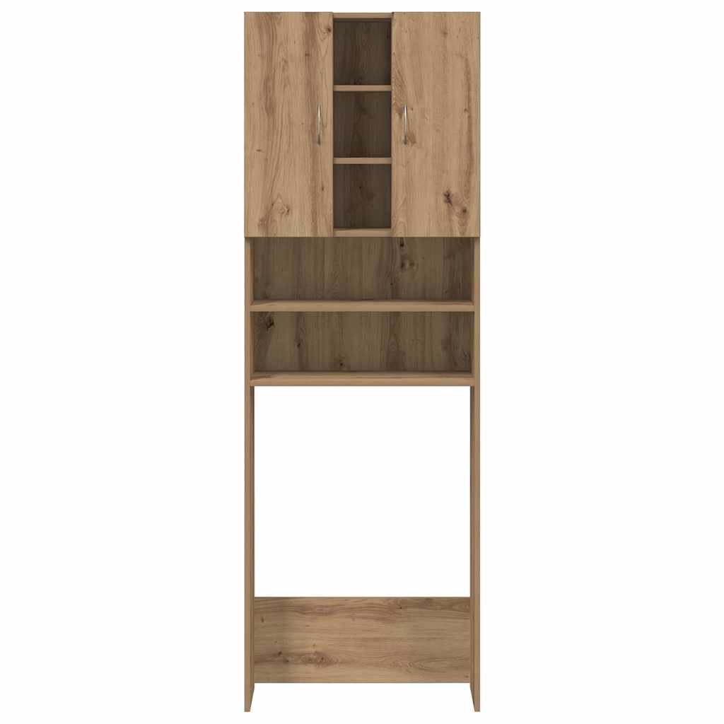 Waschmaschinenschrank Weiß 64x25,5x190 cm