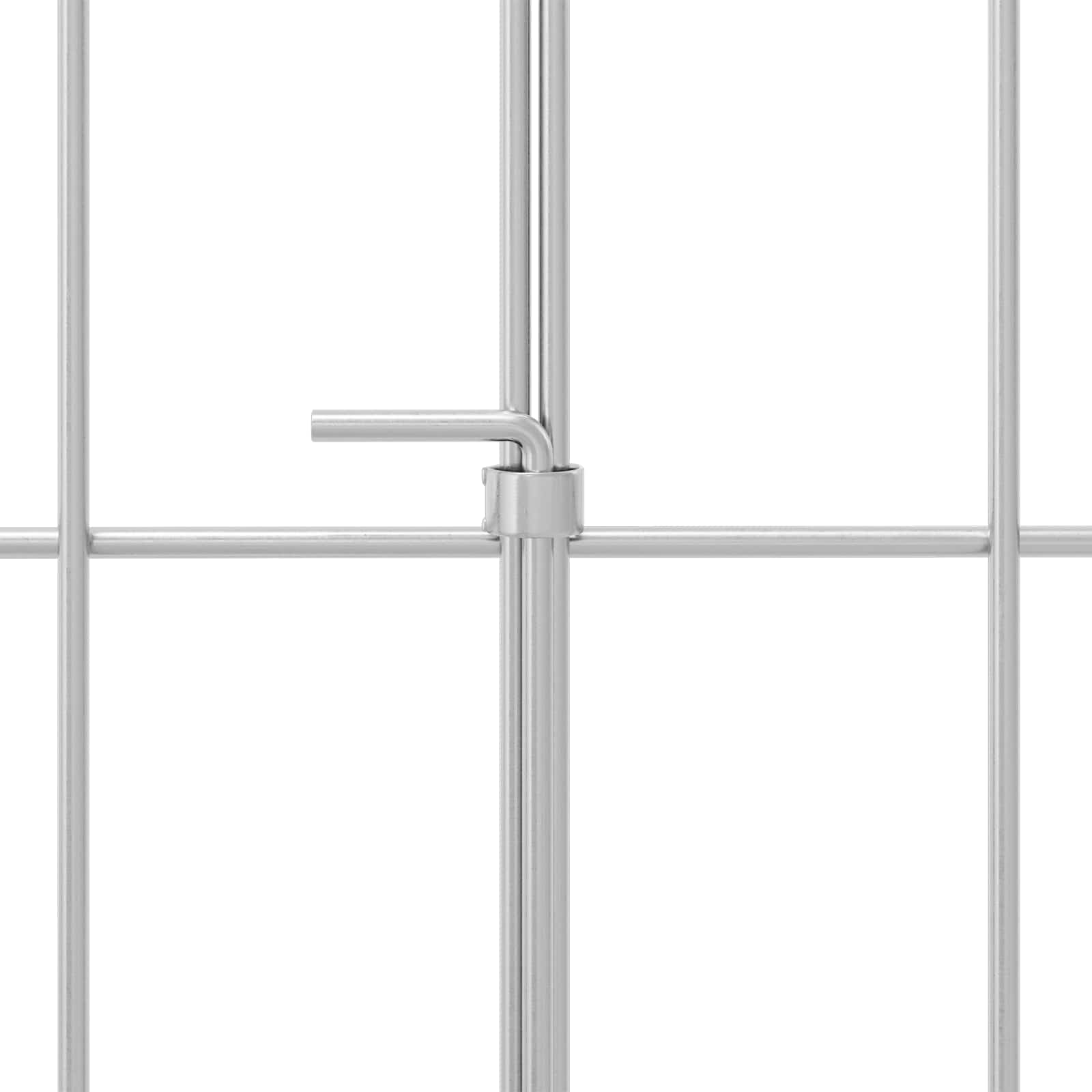 Gartenzaun mit Pfählen 12 pcs 35 x 30 cm Mesh Verzinkter Stahl