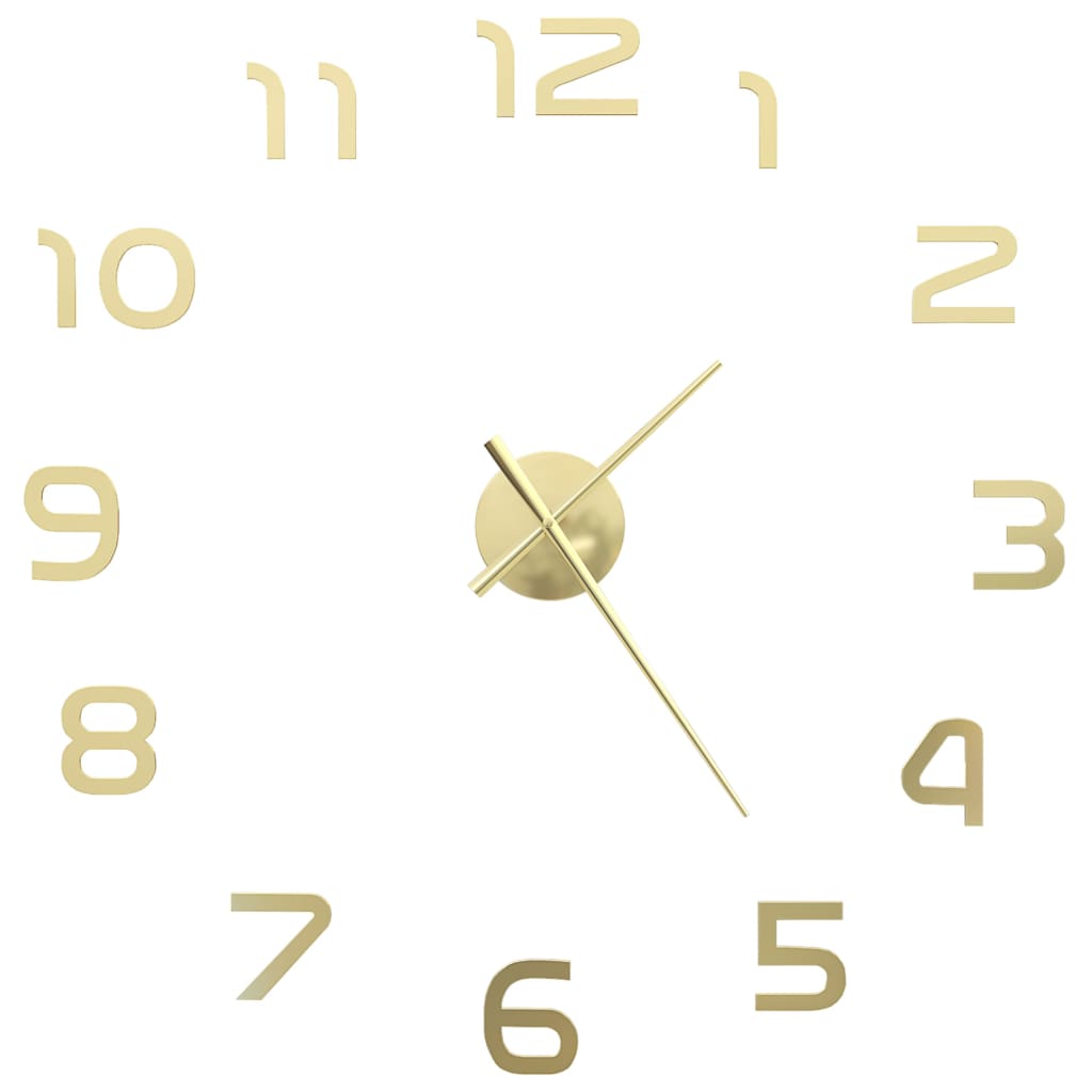 3D-Wanduhr Modernes Design 100 cm XXL Silbern