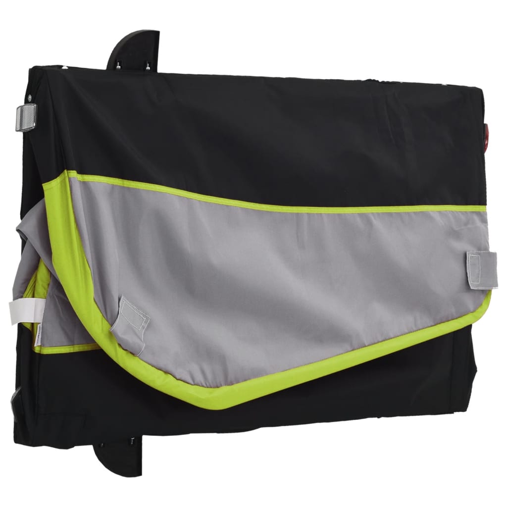 Fahrradanhänger Schwarz und Orange 30 kg Eisen