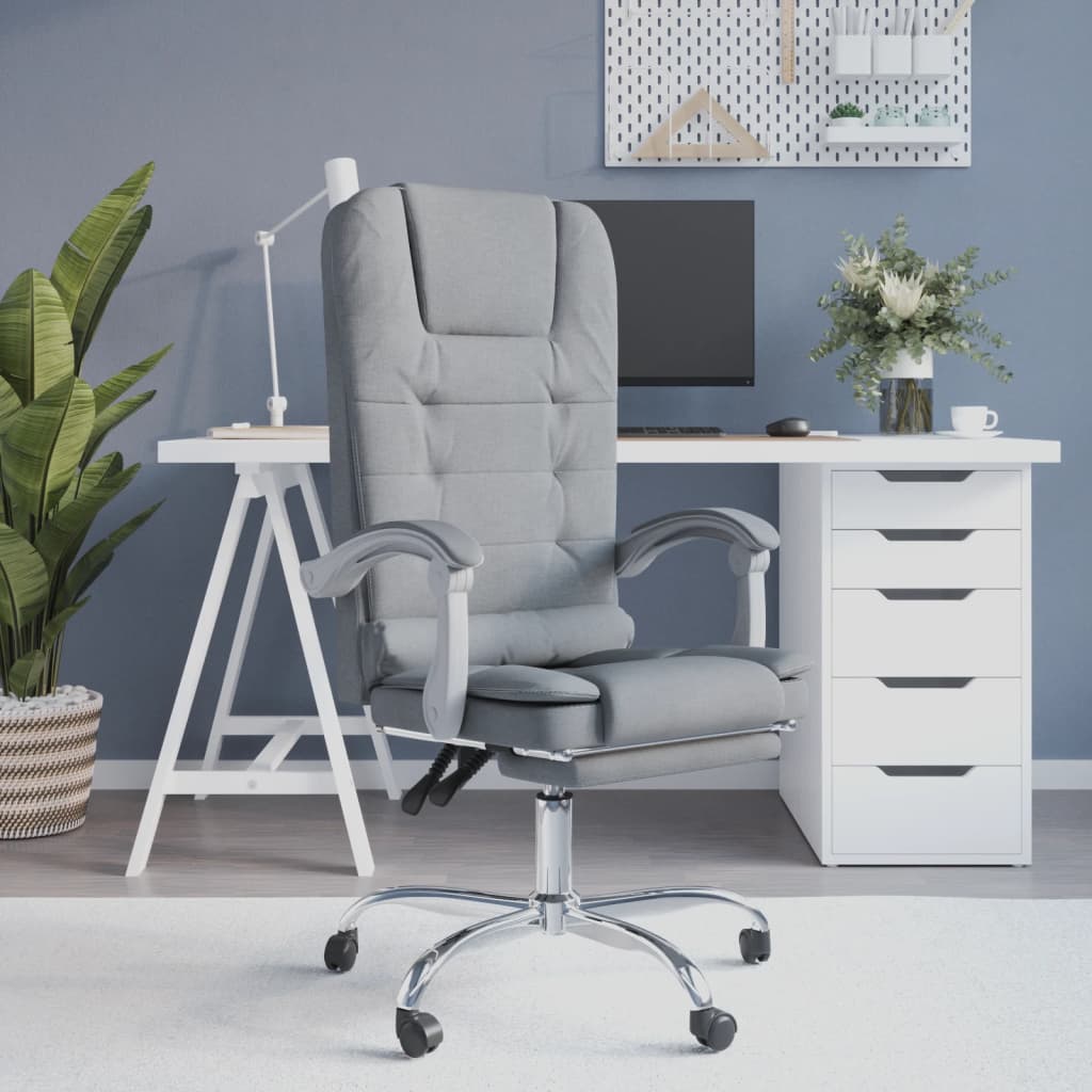 Bürostuhl mit Massagefunktion Taupe Stoff
