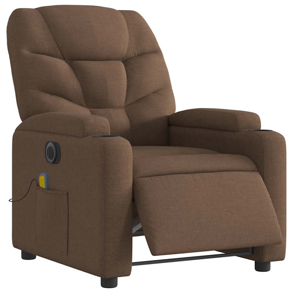 Relaxsessel Elektrisch Dunkelgrau Stoff