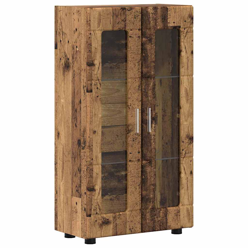 Highboard mit Regal FLORIN Weiß 60 x 35 x 182 cm Holzwerkstoff